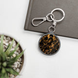 Dark Angel Keyring Tag - Gothic Halo Illustration Keychain