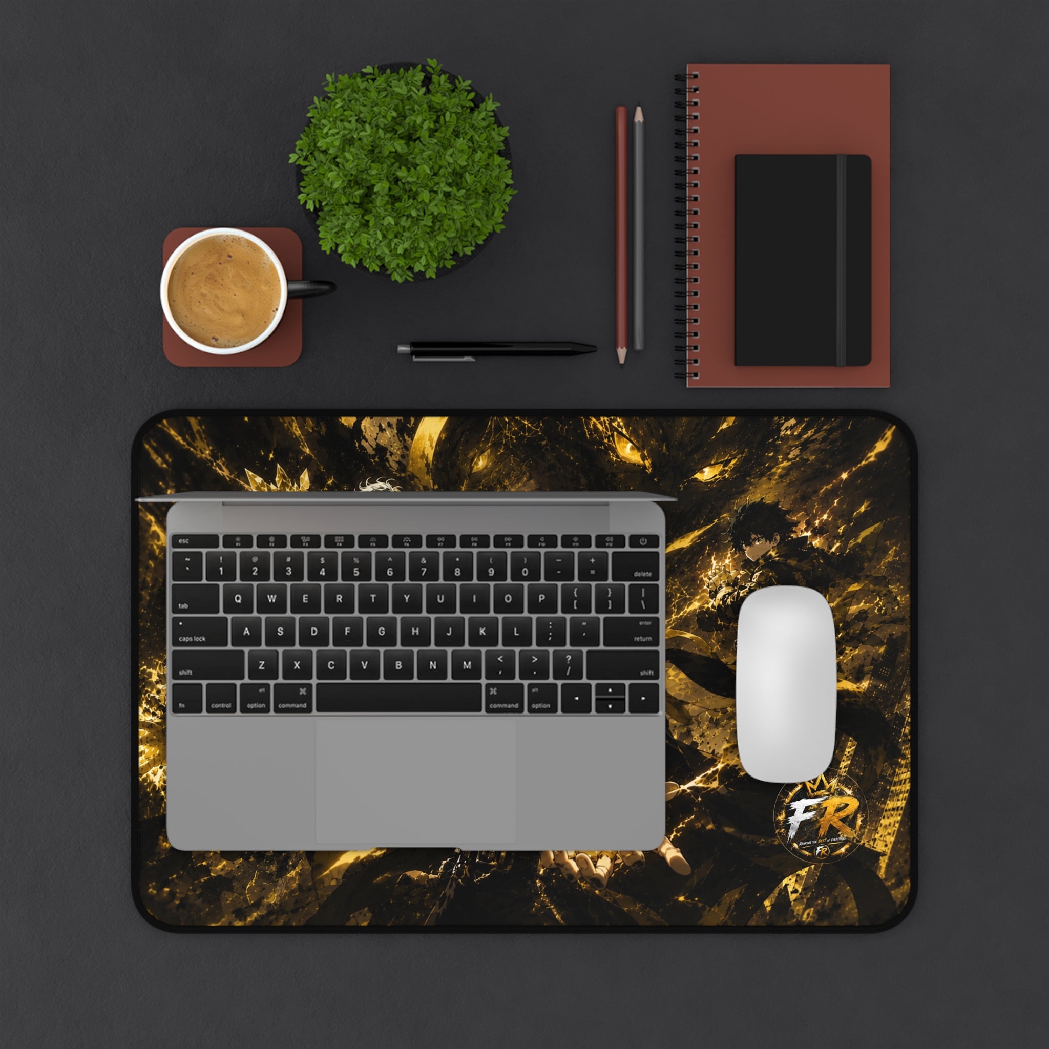 FR Ranking - Golden Shadow Anime Desk Mat — RPG Gamer Mouse Pad