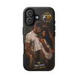 Couple Portrait Tough Phone Case iPhone 8 to iPhone 17 Pro Max - "Together Until The End" Protective Cover