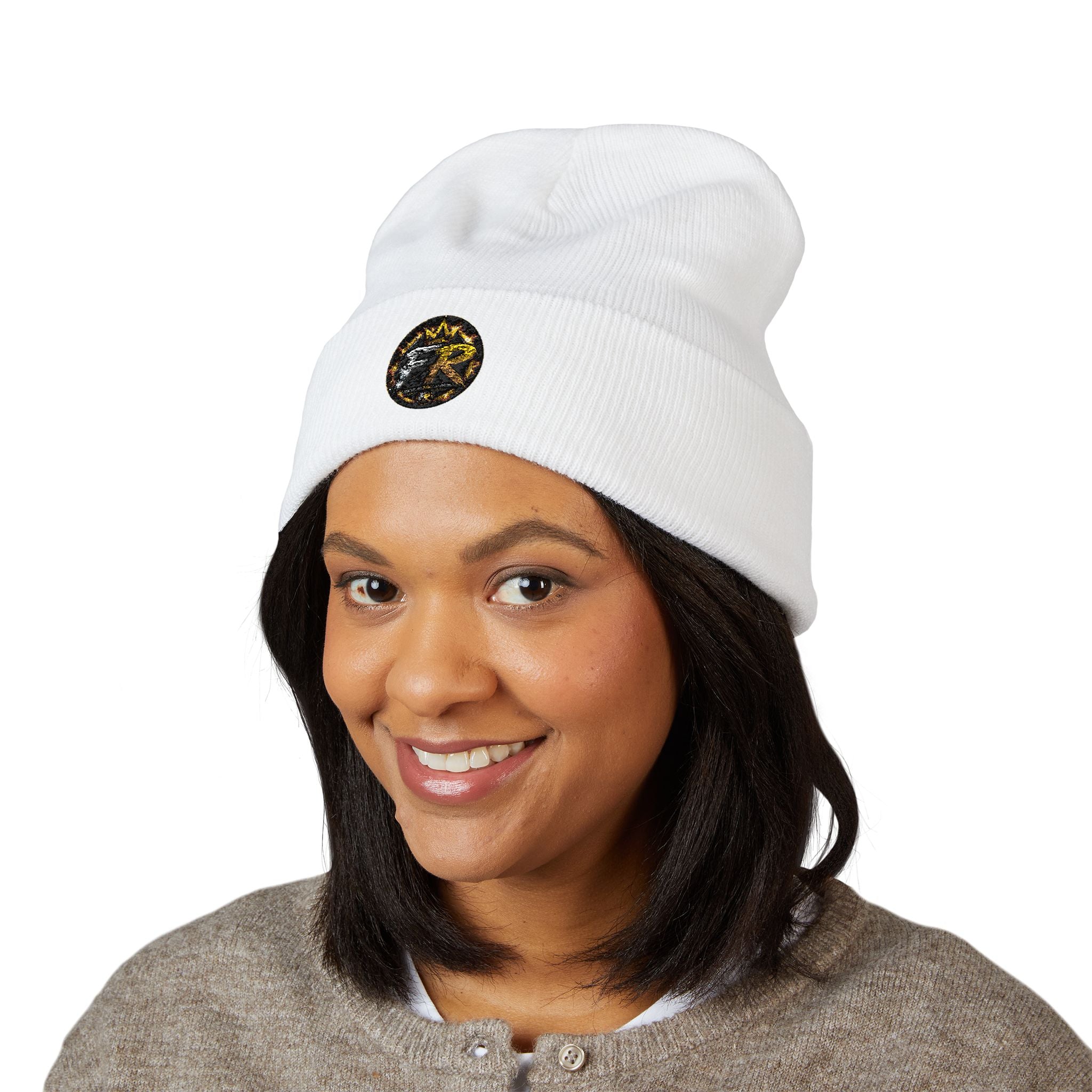 FR Ranking — Embroidered Golden Tiger Patch Beanie
