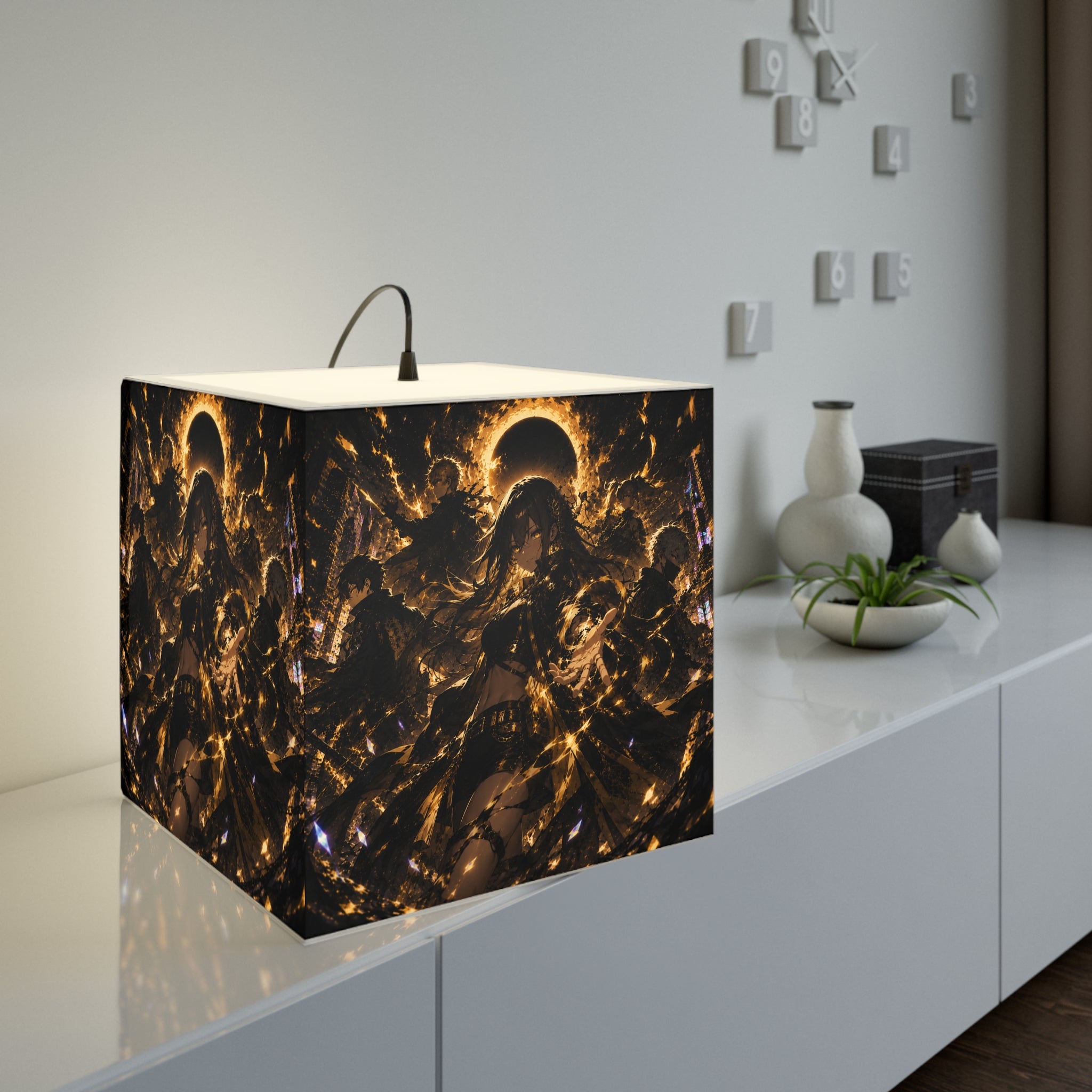 Anime Solar Eclipse Cube LED Lamp