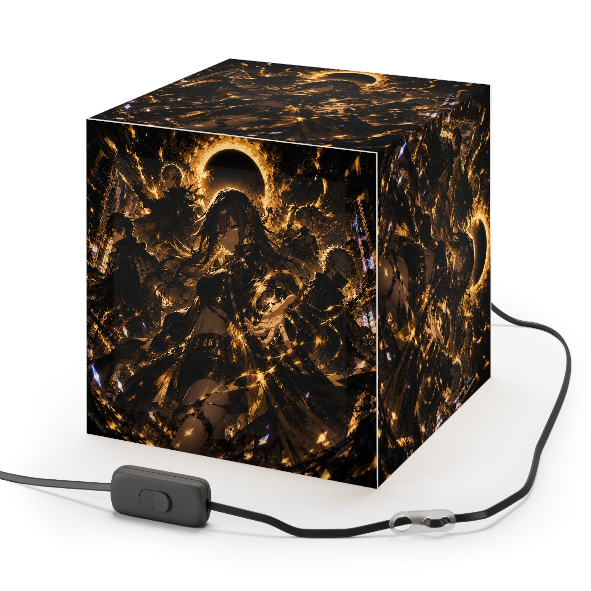Anime Solar Eclipse Cube LED Lamp