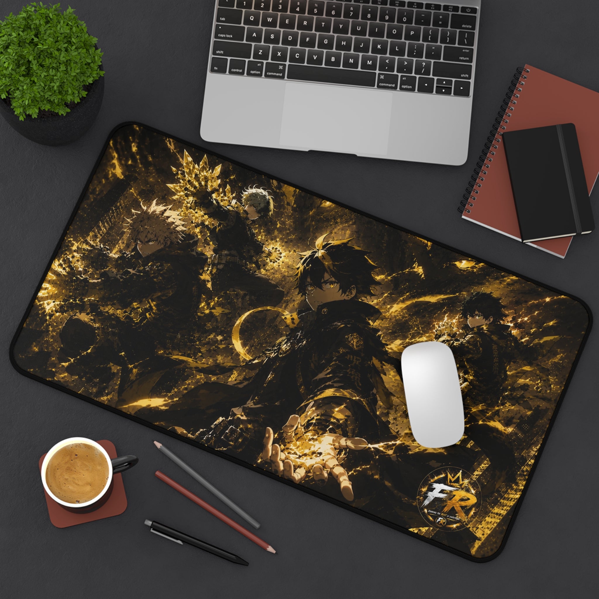 FR Ranking - Golden Shadow Anime Desk Mat — RPG Gamer Mouse Pad