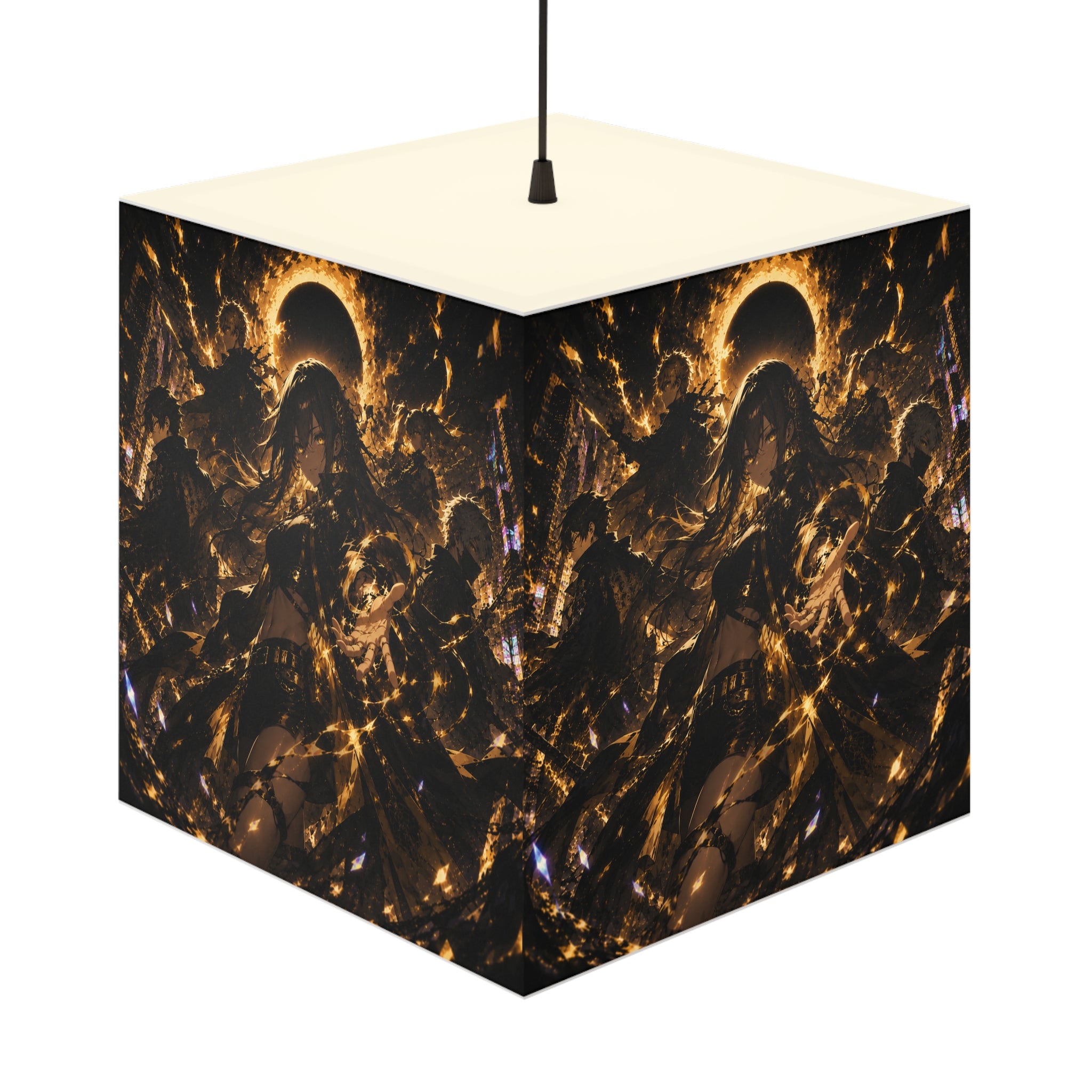 Anime Solar Eclipse Cube LED Lamp