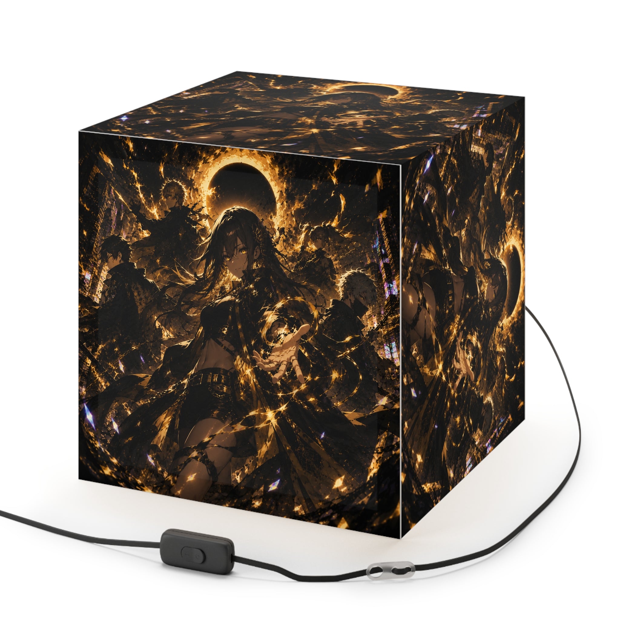 Anime Solar Eclipse Cube LED Lamp