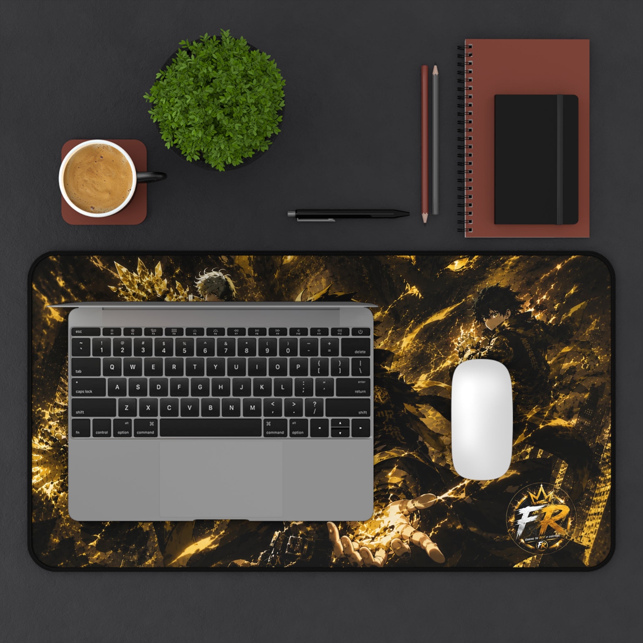 FR Ranking - Golden Shadow Anime Desk Mat — RPG Gamer Mouse Pad