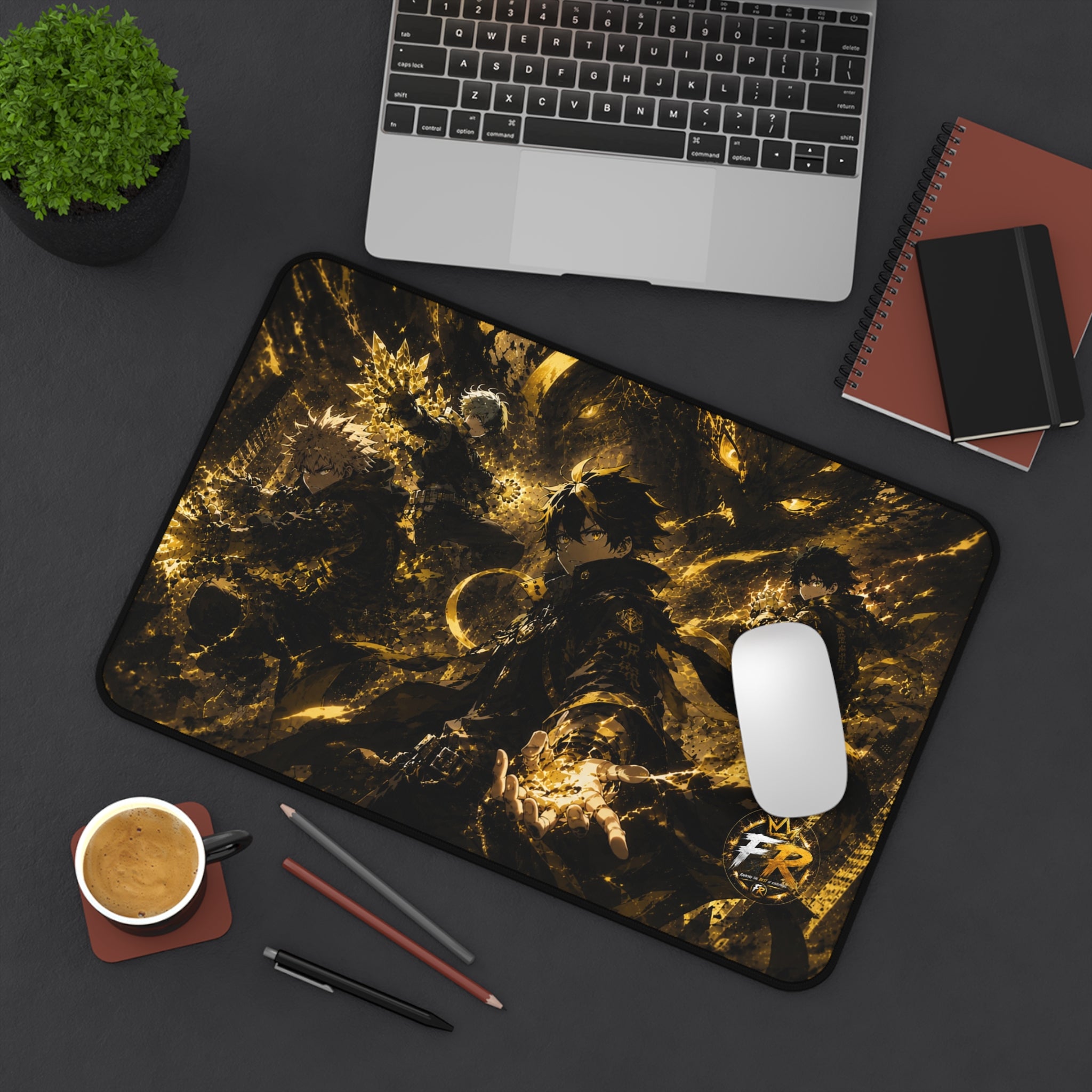 FR Ranking - Golden Shadow Anime Desk Mat — RPG Gamer Mouse Pad