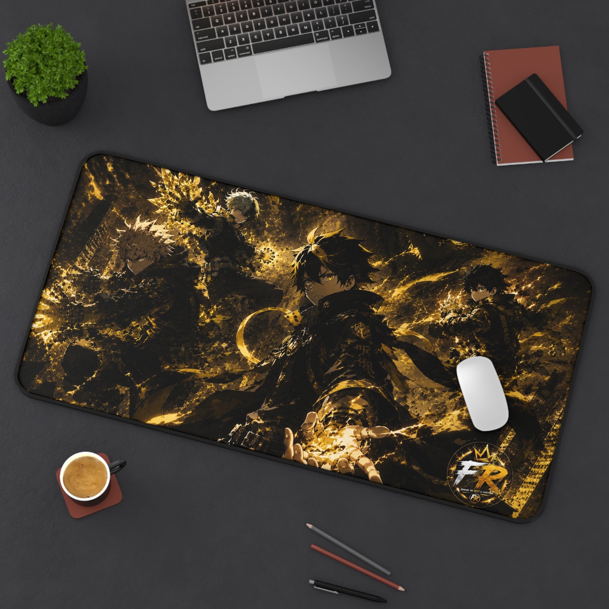 FR Ranking - Golden Shadow Anime Desk Mat — RPG Gamer Mouse Pad